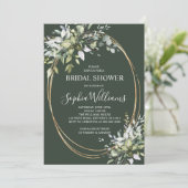 Greenery Floral Bridal Shower Kaart (Staand voorkant)