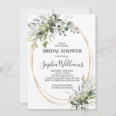 Greenery Floral Bridal Shower Kaart (Voorkant)