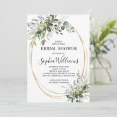 Greenery Floral Bridal Shower Kaart (Staand voorkant)