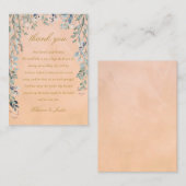 Greenery Floral Cascade Rustic Wedding Dank je Plaatskaartje (Voorkant / Achterkant)