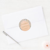 Greenery Floral Cascade Rustic Wedding Ronde Sticker (Envelop)