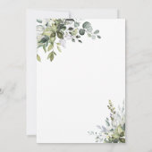 Greenery Floral Elegant Wedding Invitation Kaart (Achterkant)