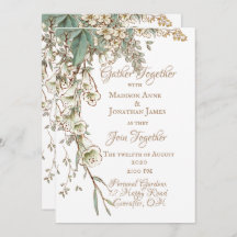 Greenery Floral Garland Script Elegant Wedding