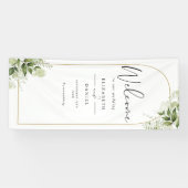 Greenery Floral Gold Arch Wedding Welcome Spandoek