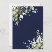 Greenery Floral & Gold Bridal Shower Invitation Kaart (Achterkant)