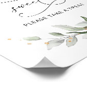 Greenery floral gold elegant Love is lief Poster (Hoek)