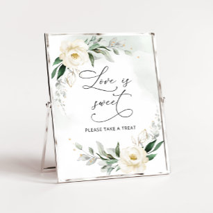 Greenery floral gold elegant Love is lief Poster