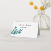 Greenery Floral Gold Foil Leaves Plaatskaartje (Achterkant)