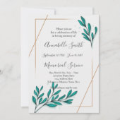 Greenery Floral Gold Foil verliest geheugen Kaart (Voorkant)