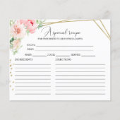 Greenery Floral Gold Foil Vrijgezellenfeest Recipe (Voorkant)