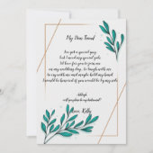 Greenery Floral Gold     Foilwill is mijn bruidsme Kaart (Voorkant)