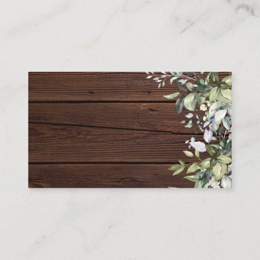 Greenery Floral Hoeveel Kisses schoppen de kaart v Plaatskaartje (Achterkant)