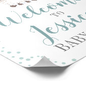 Greenery Floral Lamb Baby shower Poster (Hoek)
