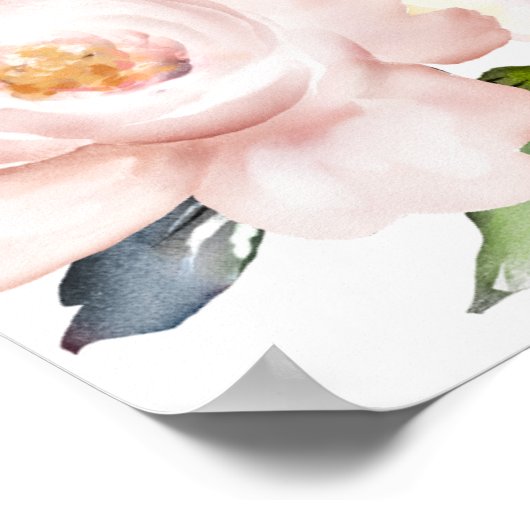 Greenery Floral Lijst Foto Sweet 16 Welkomstbord Poster (Hoek)