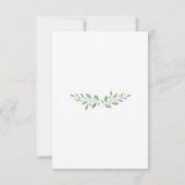 Greenery Floral Minimalist Vrijgezellenfeest Invit Kaart (Achterkant)