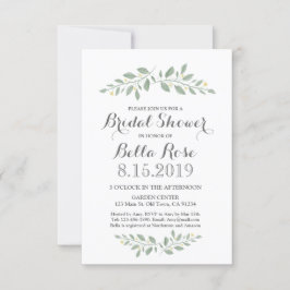 Greenery Floral Minimalist Vrijgezellenfeest Invit Kaart