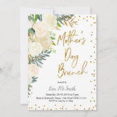 Greenery Floral Moederdag Brunch Uitnodiging (Voorkant)