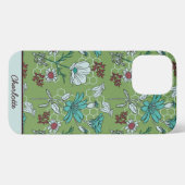 Greenery floral naadloos patroon gepersonaliseerde iPhone hoesje (Achterkant horizontaal)