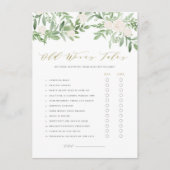 Greenery Floral Old Wives' Tale Baby shower Kaart (Voorkant)