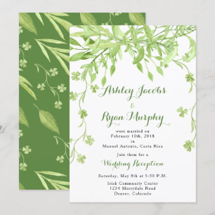 Greenery Floral Post Wedding Reception Slechts Kaart