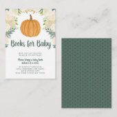 Greenery Floral Pumpkin Herfst Baby Book Request Informatiekaartje (Voorkant / Achterkant)