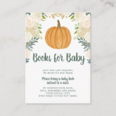 Greenery Floral Pumpkin Herfst Baby Book Request Informatiekaartje (Voorkant)