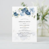 Greenery Floral Rustic Waterverf Rehearsal Dinner Kaart (Staand voorkant)