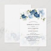 Greenery Floral Rustic Waterverf Rehearsal Dinner Kaart (Voorkant / Achterkant)
