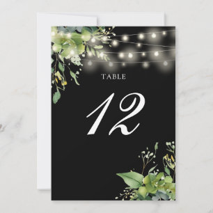 Greenery Floral String Lights Tafelnummer