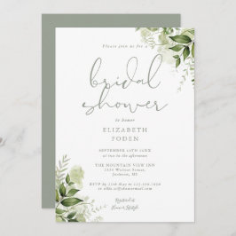 Greenery Floral Vrijgezellenfeest Sage Green Kaart