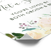 Greenery Floral Wedding Ceremony Pick a Seat Sign Poster (Hoek)