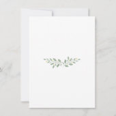 Greenery Floral Wedding Invitations Kaart (Achterkant)
