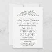 Greenery Floral Wedding Invitations Kaart (Voorkant)