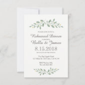 Greenery Floral Wedding Rehearsal Invite Kaart (Voorkant)