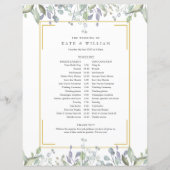 Greenery Floral Wedding Schedule (Voorkant)