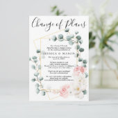 Greenery Floral Wedding uitgesteld Kaart (Staand voorkant)