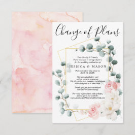 Greenery Floral Wedding uitgesteld Kaart