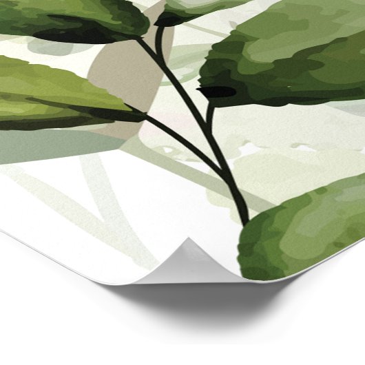 Greenery Floral Wedding Welcome Sign Poster (Hoek)