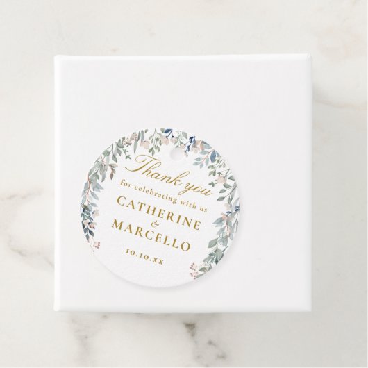 Greenery Floral Wildflower Weddenschap Bedankt Bedankjes Labels (In situ)