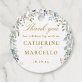 Greenery Floral Wildflower Weddenschap Bedankt Bedankjes Labels (Voorkant)