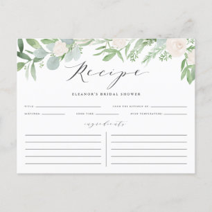 Greenery Florals Grey Vrijgezellenfeest Recipe Kaa Briefkaart