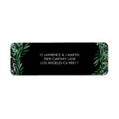 Greenery & Florets Waterverf Zwart Etiket (Voorkant)