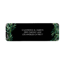 Greenery & Florets Waterverf Zwart