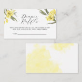 Greenery Flowers Baby shower Luier Raffle Informatiekaartje (Voorkant / Achterkant)