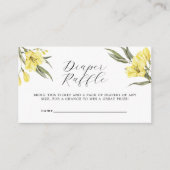 Greenery Flowers Baby shower Luier Raffle Informatiekaartje (Voorkant)