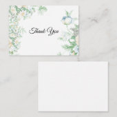 Greenery Flowers Dank je kaarten Notitiekaartje (Voorkant / Achterkant)