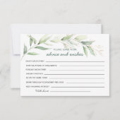 Greenery foliage Advice & Wwish for New Mr & Mrs. Kaart (Voorkant)