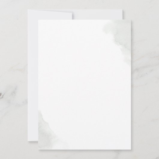 Greenery Foliage and Copper Leaves Elegant Wedding Kaart (Achterkant)