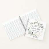 Greenery foliage Baby shower Guest Book Notitieboek (Binnen)