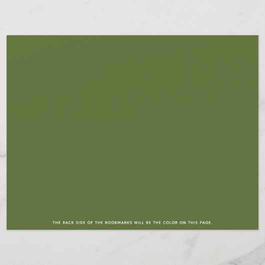 Greenery Foliage Baptism Foto Bladwijzer (Achterkant)